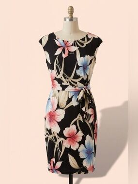 🌺 Gilli Hawaiian Floral Faux Wrap Dress - Ultra Soft, Travel Friendly ✈️